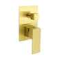 Watermark 1/2 Inch Shower Mixer Diverter Brushed Gold Square Stainless Steel Set