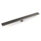 Gun Metal Stainless Steel 600mm Strip Fence Shower Grate Floor Drain 50mm Waste