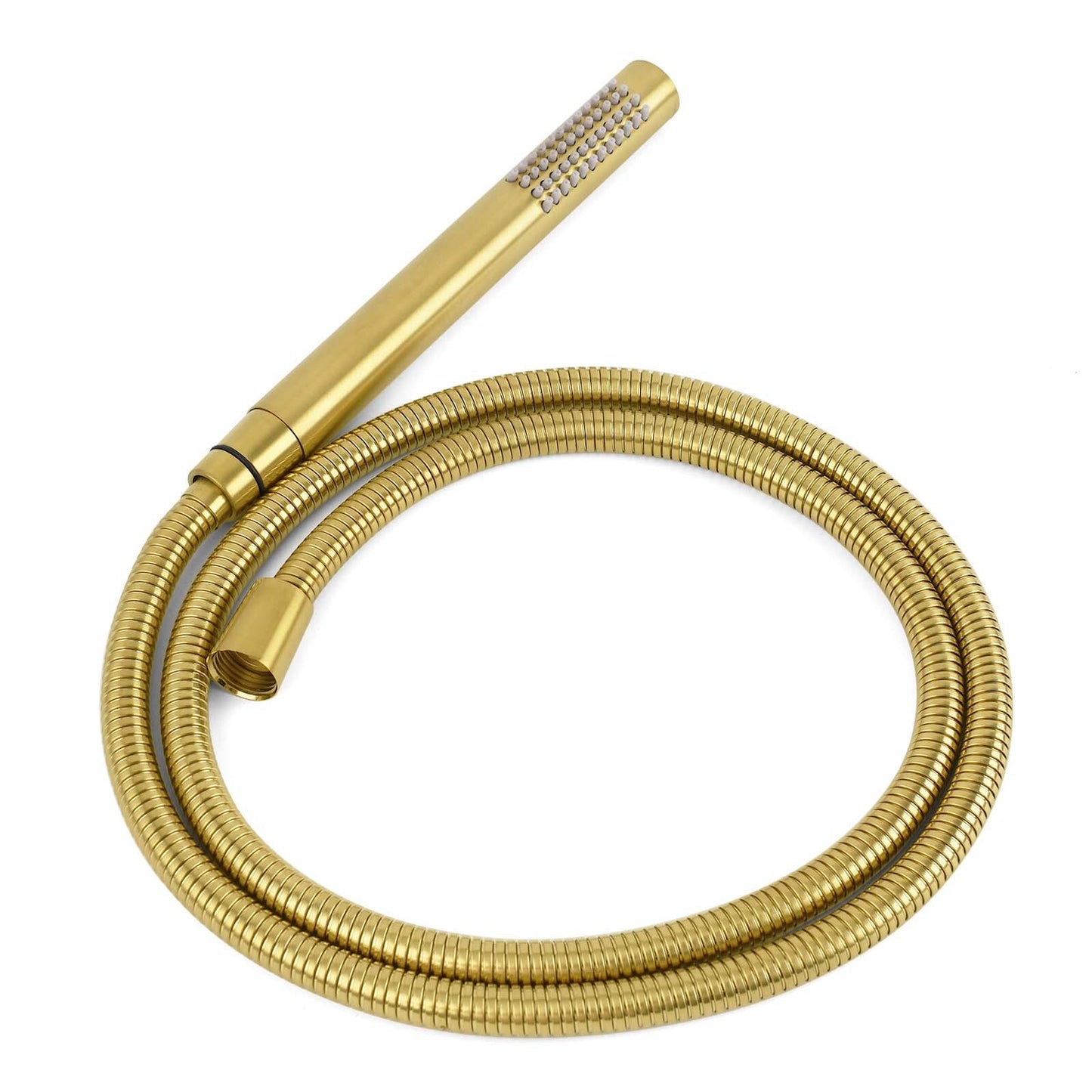 WELS Brushed Gold Twin Shower Large Round 12" Rain Head Handheld Rose Silde Wall Rail Arm Mixer