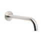 Brushed Nickel Round 250mm Long Spout Bath Tub Wall Mounted Water Filler Outlet