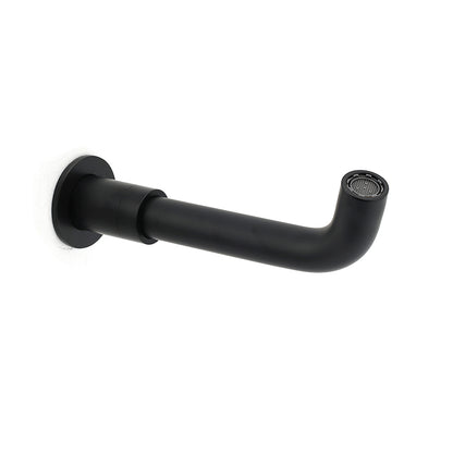 Matt Black Round Wall Mount Basin Faucet Bubble Water Outlet Bath Tub Spout Set