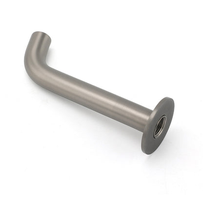 Gun Metal Grey Round Bathtub Spout Basin Curve Faucet Bubble Wall Mounted Outlet