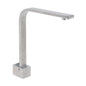 Brushed Nickel Square Spout Gooseneck Arm High Rise Bathtub Filler Water Outlet
