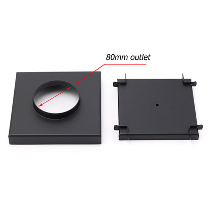 Watermark Black 150x150mm Tile Insert Floor Drain Shower Grate 80mm Waste Outlet