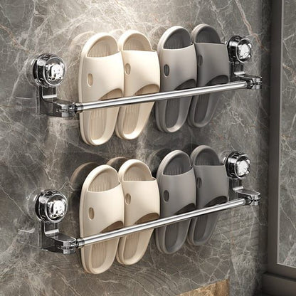 Adjustable 30-60cm Telescopic Suction Towel Rail, No Drill Rotatable Wall Mount Towel Bar, Stainless Steel Bathroom Kitchen Corner Towel Rack