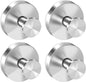 Suction Cup Hooks for Shower, Removable Towel Hooks for Bathroom Window Glass, Powerful Vacuum Shower Hook for Towel, Robe, Loofah - 4 Pack, Sliver