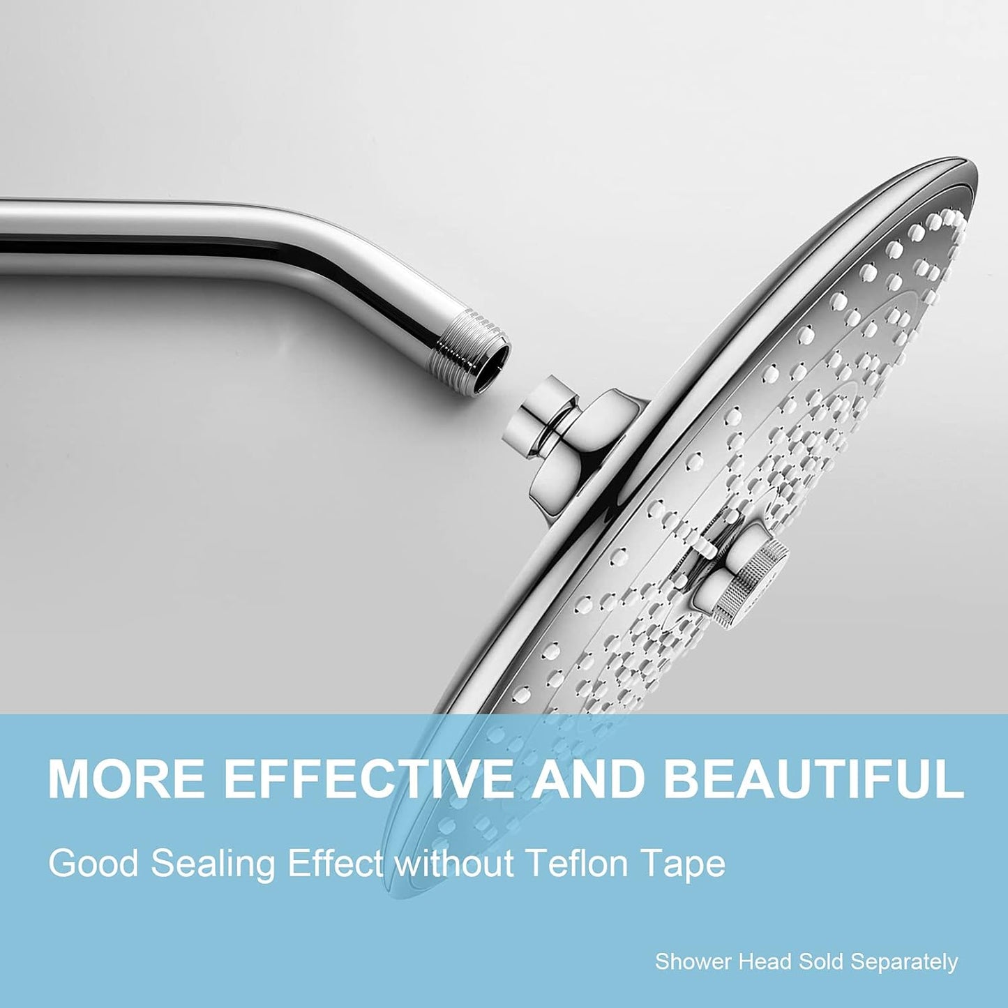 Shower Arm 10 in Bundle with 9 Mode Filtered Shower Head, Chrome