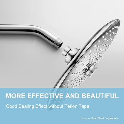 Shower Arm 10 in Bundle with 9 Mode Filtered Shower Head, Chrome