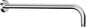 16 Inch All Metal Shower Extension Arm, Extra Long Extender with Flange, Stainless Steel Rainfall Shower Arm Water Outlet, Wall Mounted Shower Head Extender, Chrome