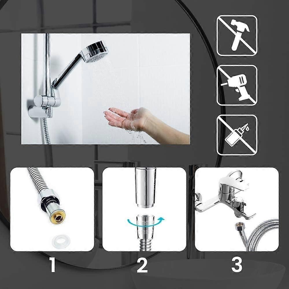 2m Universal Expandable Shower Hose, Stainless Steel Anti-Elastic Shower Pipe