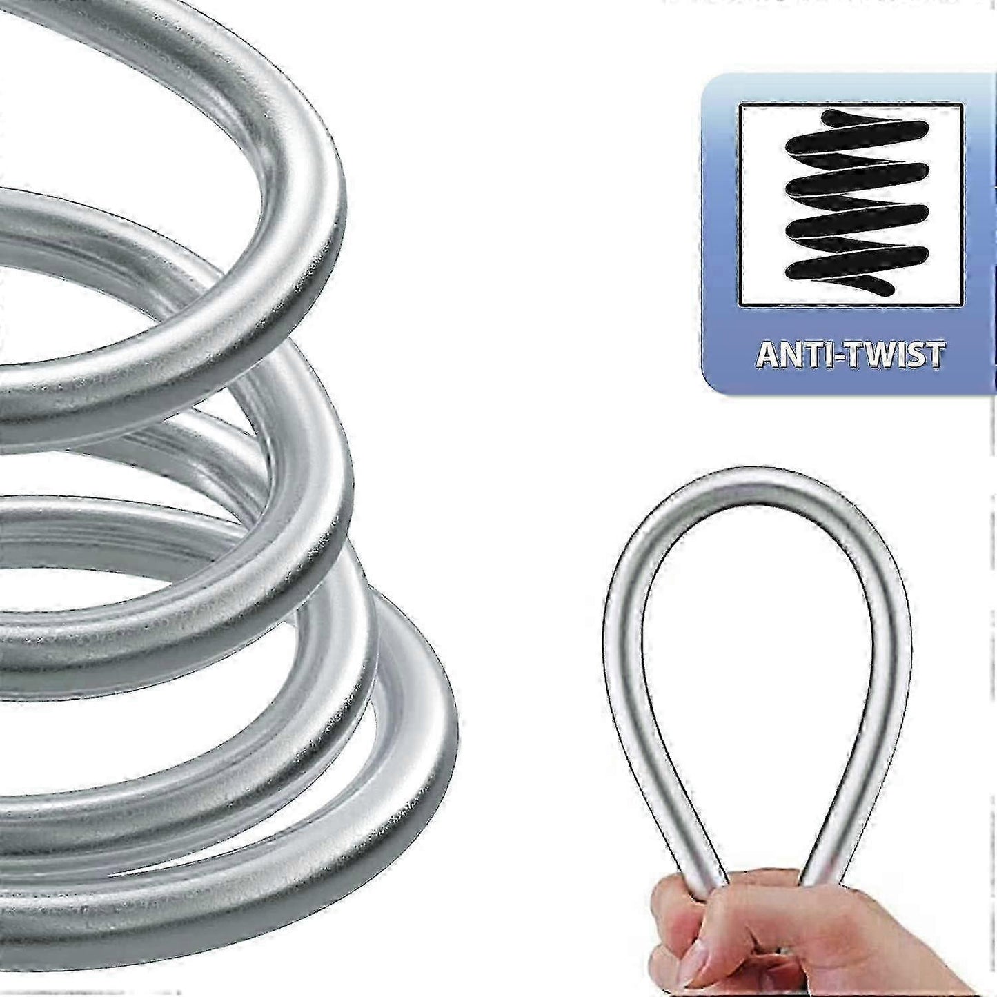 Universal 2m PVC Shower Hose, 200cm Flexible Bathroom Shower Pipe