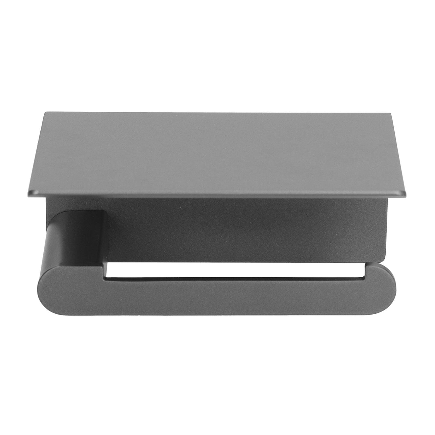 Toilet Paper Holder Stainless Steel Wall Mounted Toilet Paper Roll Holder with Shelf Matte Black for Bathroom