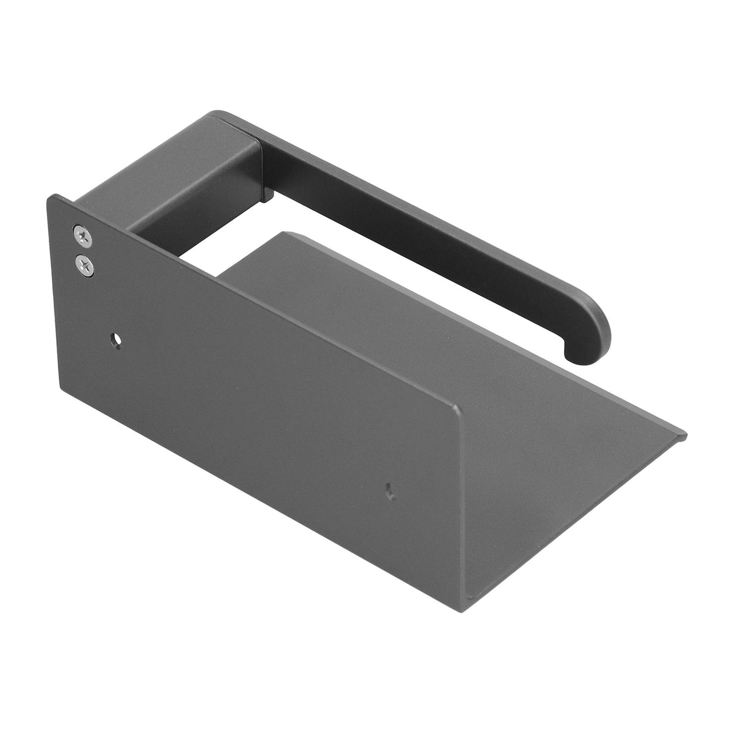 Toilet Paper Holder Stainless Steel Wall Mounted Toilet Paper Roll Holder with Shelf Matte Black for Bathroom