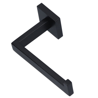 Stainless Steel Toilet Paper Holder Corrosion Resistance Tissue Rack for Bathroom Kitchen (Black)