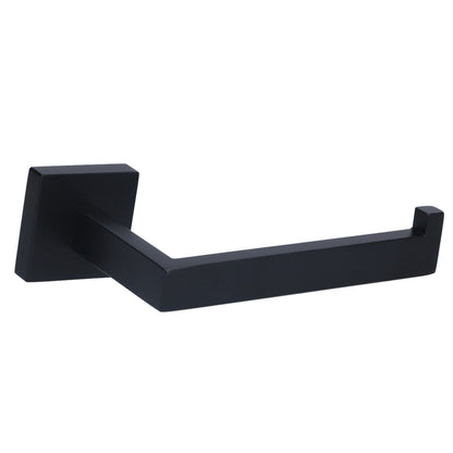 Stainless Steel Toilet Paper Holder Corrosion Resistance Tissue Rack for Bathroom Kitchen (Black)
