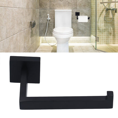 Stainless Steel Toilet Paper Holder Corrosion Resistance Tissue Rack for Bathroom Kitchen (Black)