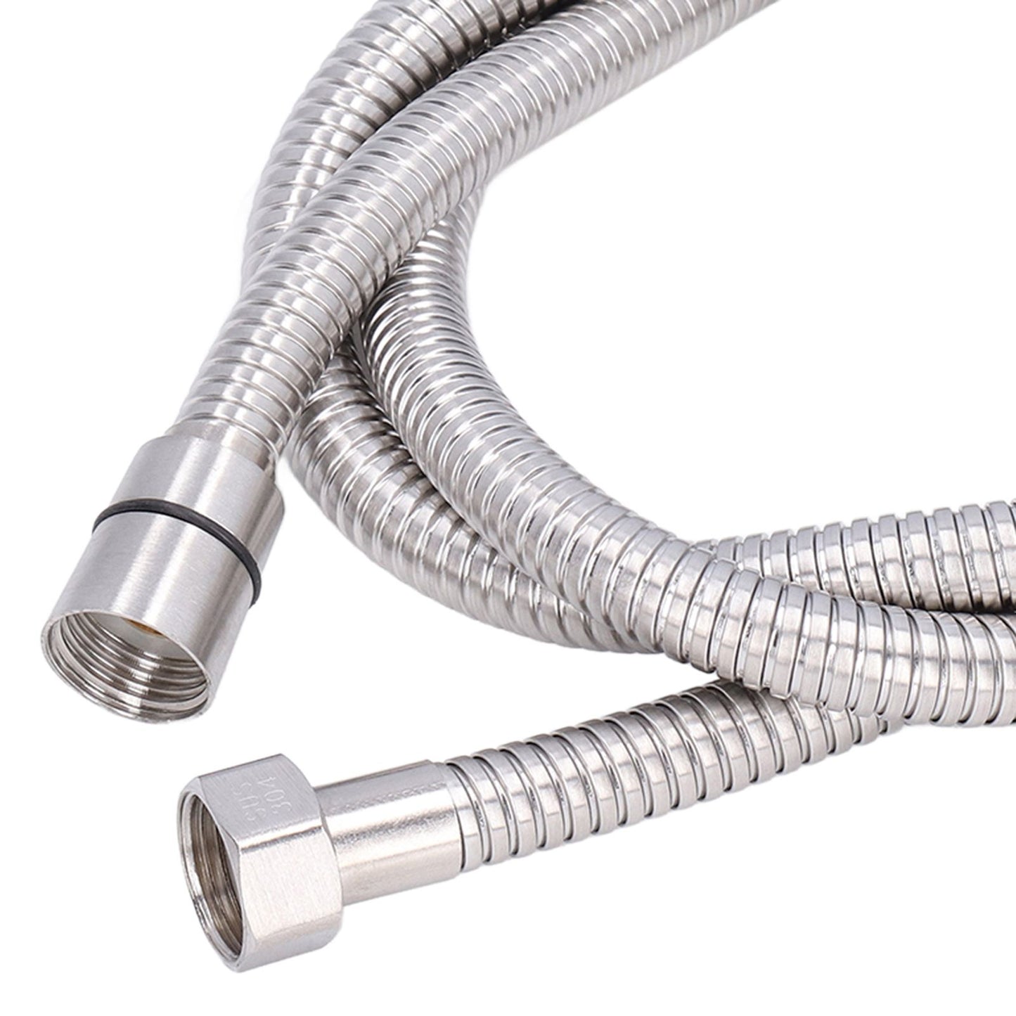 Stainless Steel Shower Hose Explosion Proof G1/2 Shower Head Hose for Bathroom Silver 1.5m/4.9ft