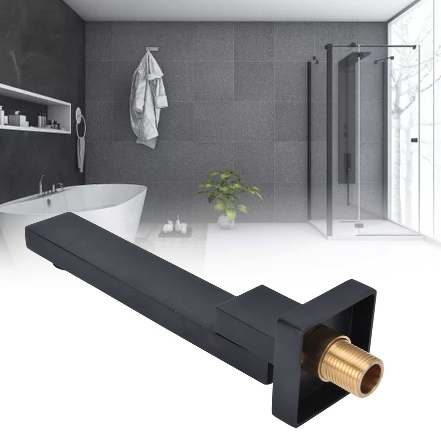 G1/2 Interface Brass Bathtub Faucet Wall Mounted Tub Faucet 180 Degree Adjustable Bathroom Shower Spout