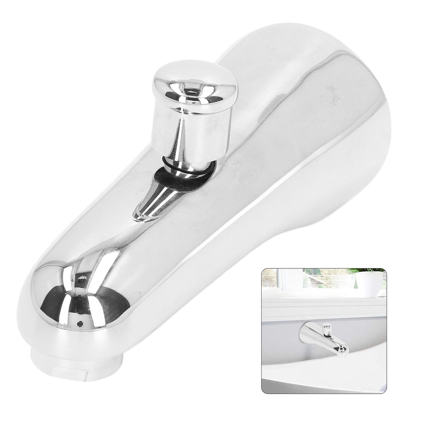G1/2 Tub Spout Semicircle Simple Concealed Bathtub Faucet with Diverter for Bathroom Bathtub