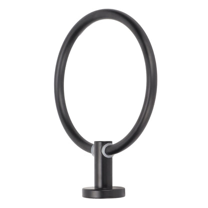 Towel Ring Space Aluminum Modern Round Hand Towel Holder Bath Hardware for Balcony HotelBlack