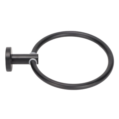 Towel Ring Space Aluminum Modern Round Hand Towel Holder Bath Hardware for Balcony HotelBlack