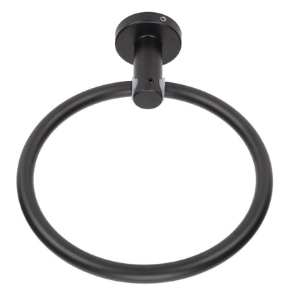 Towel Ring Space Aluminum Modern Round Hand Towel Holder Bath Hardware for Balcony HotelBlack