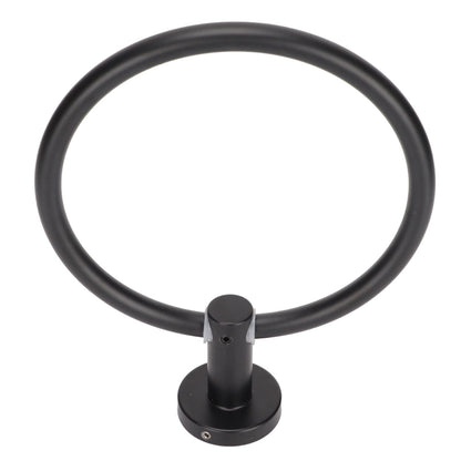 Towel Ring Space Aluminum Modern Round Hand Towel Holder Bath Hardware for Balcony HotelBlack