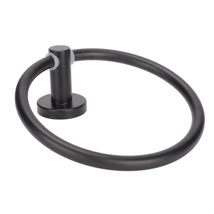 Towel Ring Space Aluminum Modern Round Hand Towel Holder Bath Hardware for Balcony HotelBlack