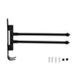 Stainless Steel Swivel Towel Hanger Holder Black Rotating Movable Towel Bar for Bathroom Wardrobe Kitchen2 Arms