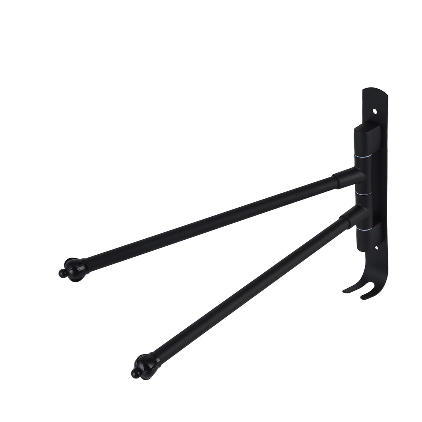 Stainless Steel Swivel Towel Hanger Holder Black Rotating Movable Towel Bar for Bathroom Wardrobe Kitchen2 Arms
