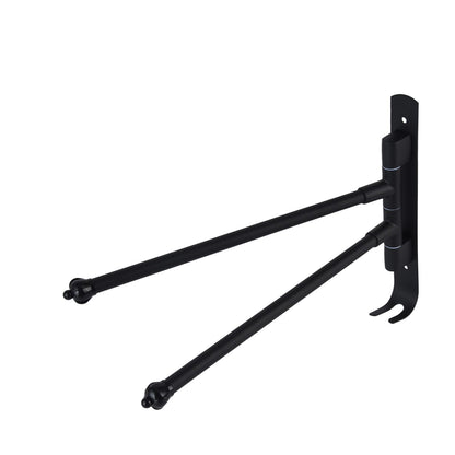 Stainless Steel Swivel Towel Hanger Holder Black Rotating Movable Towel Bar for Bathroom Wardrobe Kitchen2 Arms