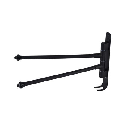 Stainless Steel Swivel Towel Hanger Holder Black Rotating Movable Towel Bar for Bathroom Wardrobe Kitchen2 Arms