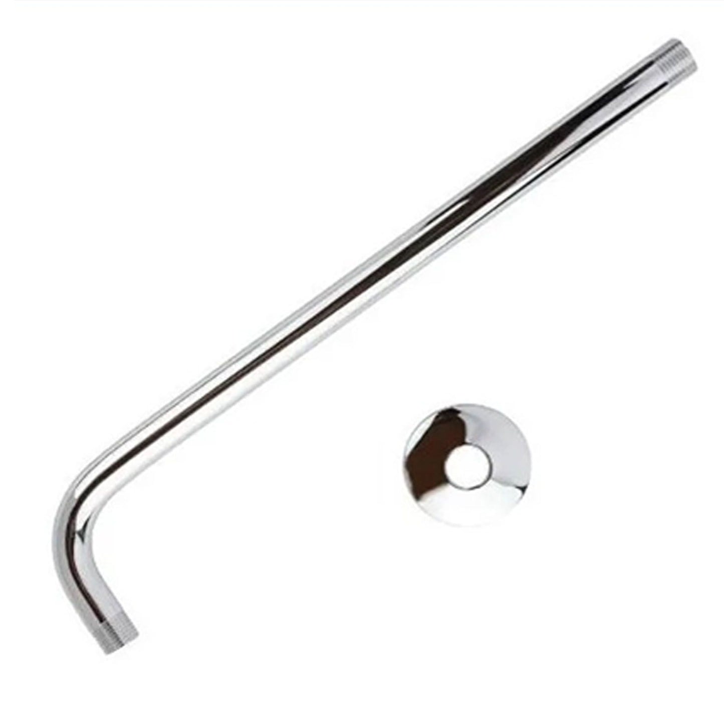 Shower Arm Pipe 50m Total Length 20mm Diameter Round Stainless Steel Chrome Plated Rust Resistance Shower Head Arm