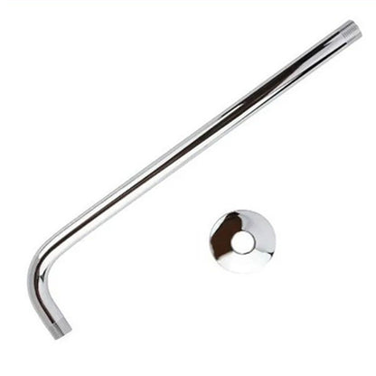 Shower Arm Pipe 50m Total Length 20mm Diameter Round Stainless Steel Chrome Plated Rust Resistance Shower Head Arm