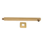 Wall Mounted Shower Arm Stainless Steel Quadrate Shower Head Extension Arm Shower Arm Pipe Gold