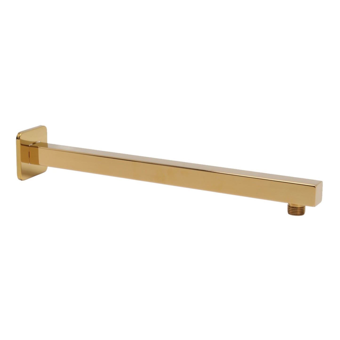 Wall Mounted Shower Arm Stainless Steel Quadrate Shower Head Extension Arm Shower Arm Pipe Gold