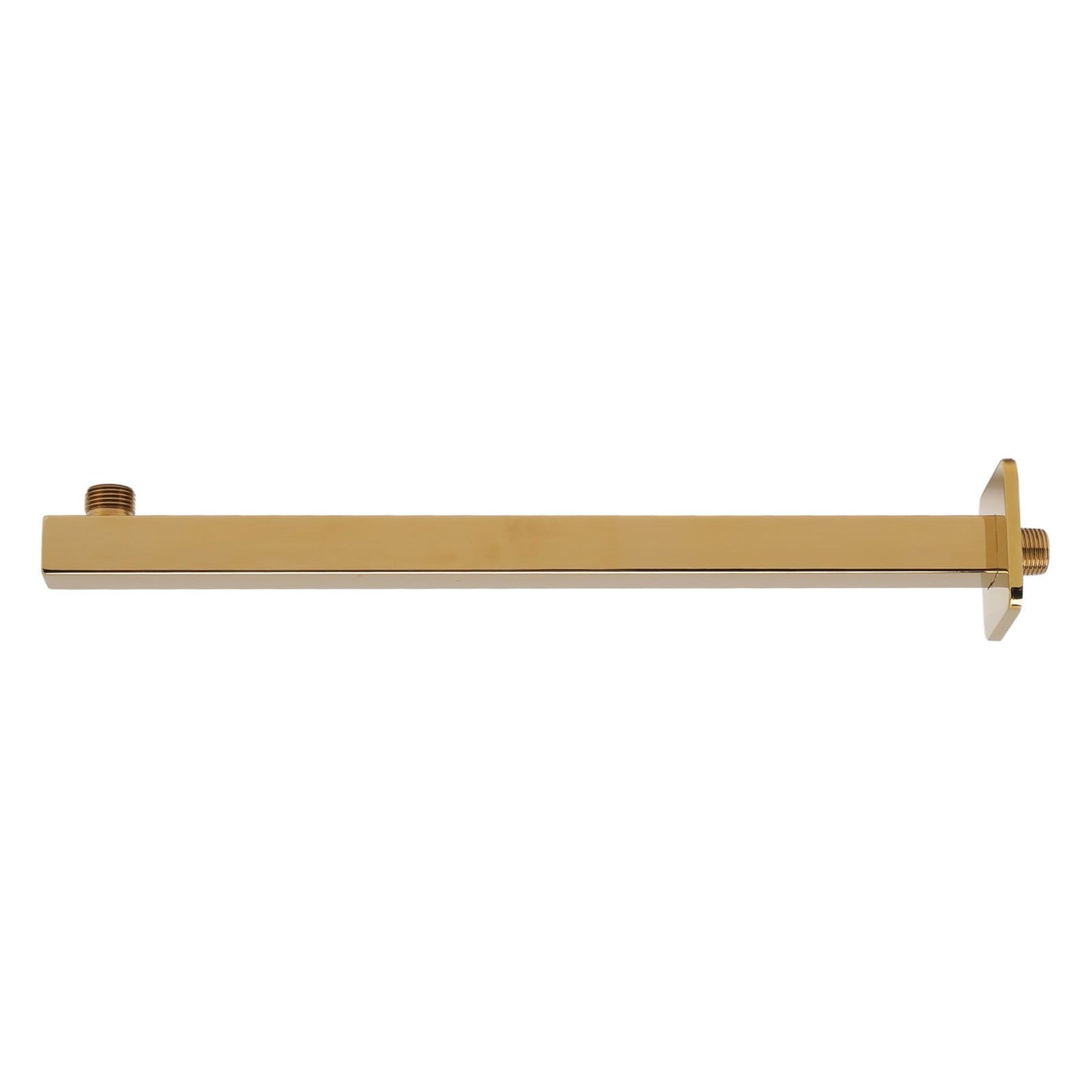 Wall Mounted Shower Arm Stainless Steel Quadrate Shower Head Extension Arm Shower Arm Pipe Gold
