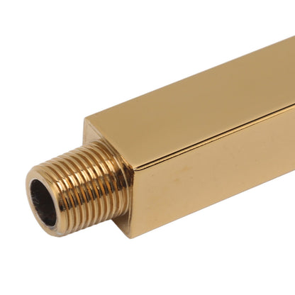 Wall Mounted Shower Arm Stainless Steel Quadrate Shower Head Extension Arm Shower Arm Pipe Gold