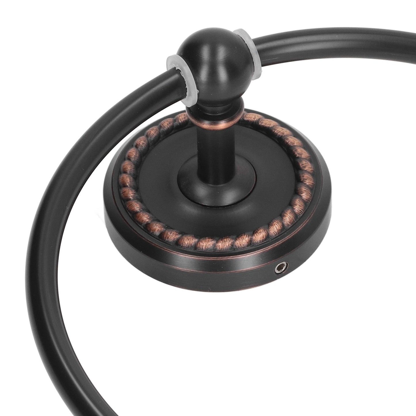 Bathroom Towel Ring Brass Wall Mounted Antique Towel Holder Toilet Towel Rack Black Twisted Pattern
