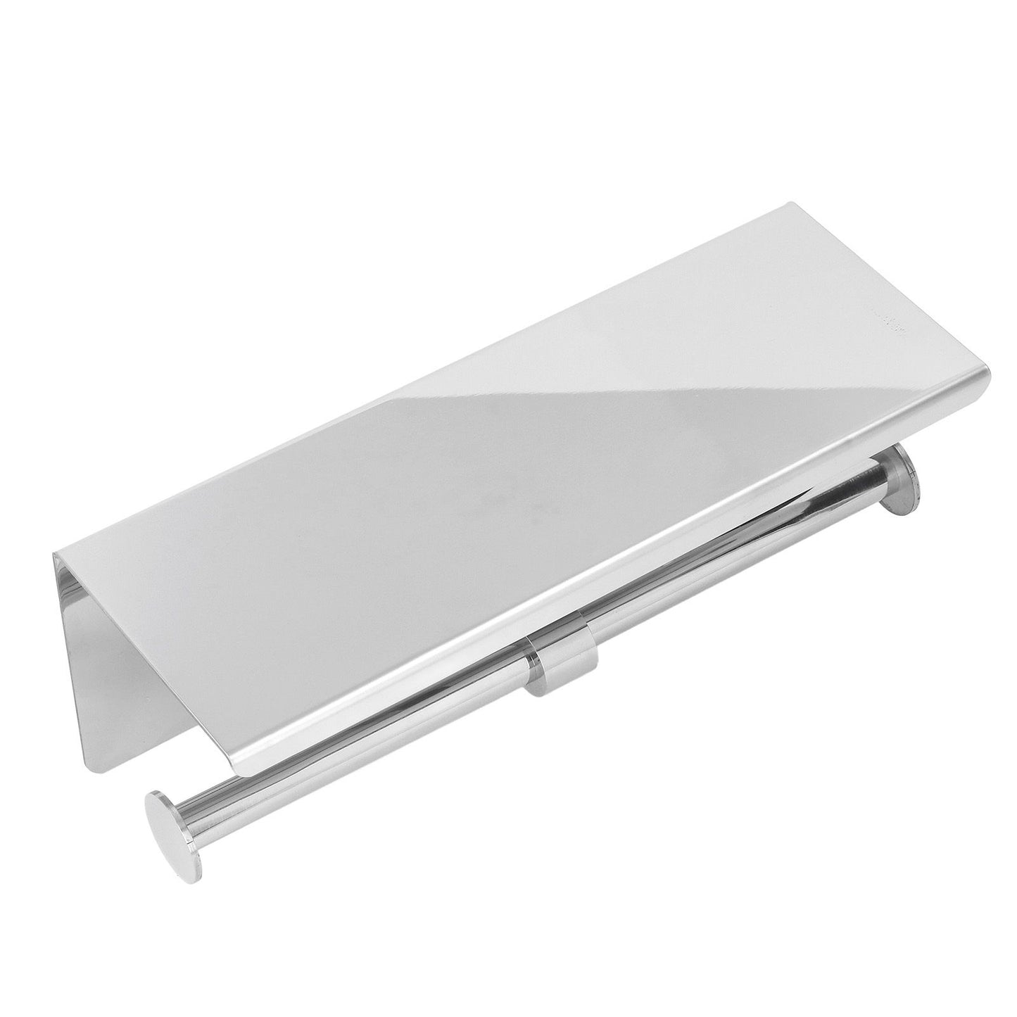 Stainless Steel Toilet Paper Holder with Shelf Self Adhesive Punch Free Toilet Paper Shelf Roll Holder for Bathroom K10 304