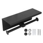 Stainless Steel Toilet Paper Holder with Shelf Self Adhesive Punch Free Toilet Paper Shelf Roll Holder for Bathroom K10 Black