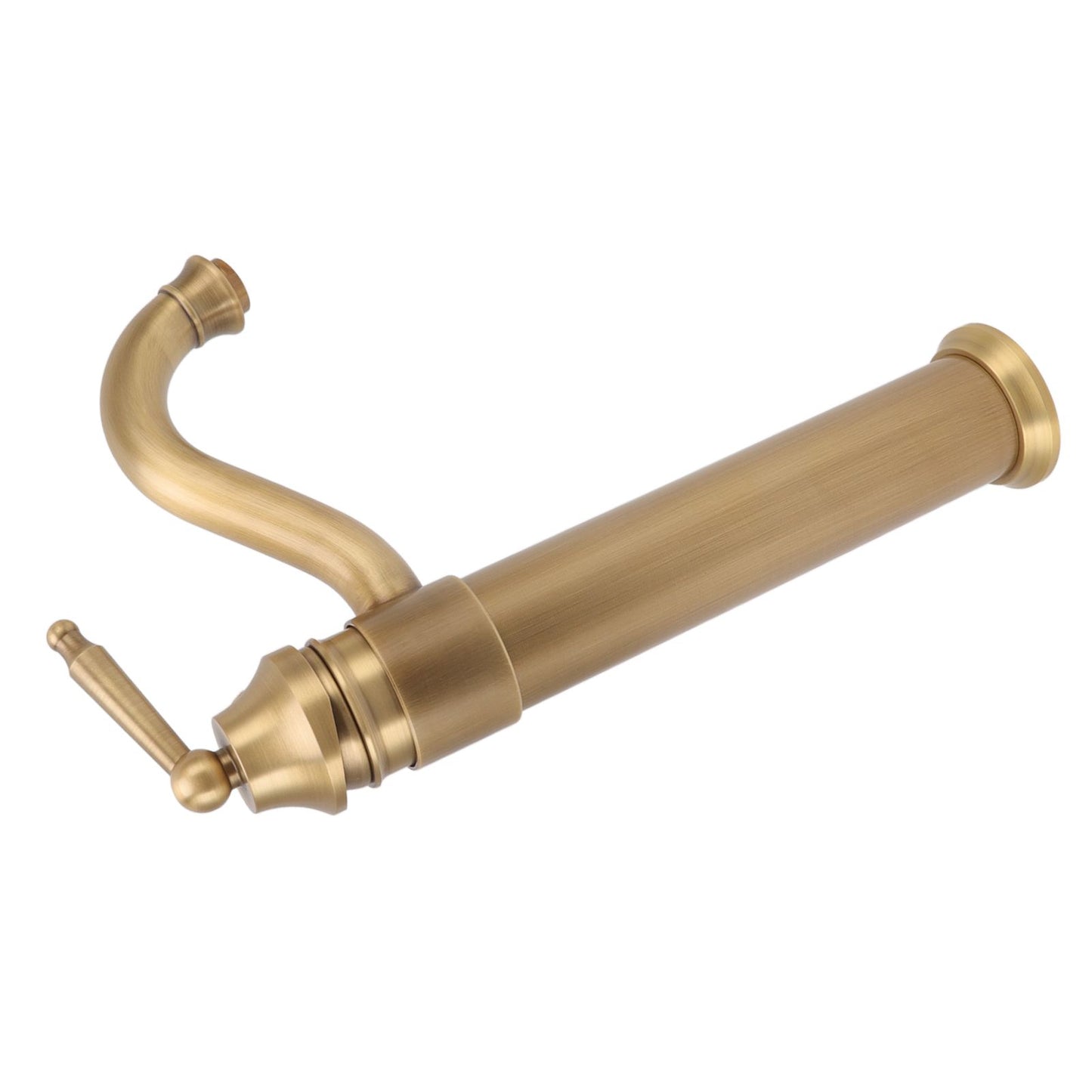 High Sink Faucet Copper Retro Industrial Single Handle Cold Hot Water Mixer Tap for Above Counter Basin Bathroom Hotel