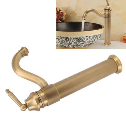 High Sink Faucet Copper Retro Industrial Single Handle Cold Hot Water Mixer Tap for Above Counter Basin Bathroom Hotel