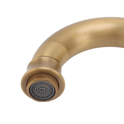 High Sink Faucet Copper Retro Industrial Single Handle Cold Hot Water Mixer Tap for Above Counter Basin Bathroom Hotel