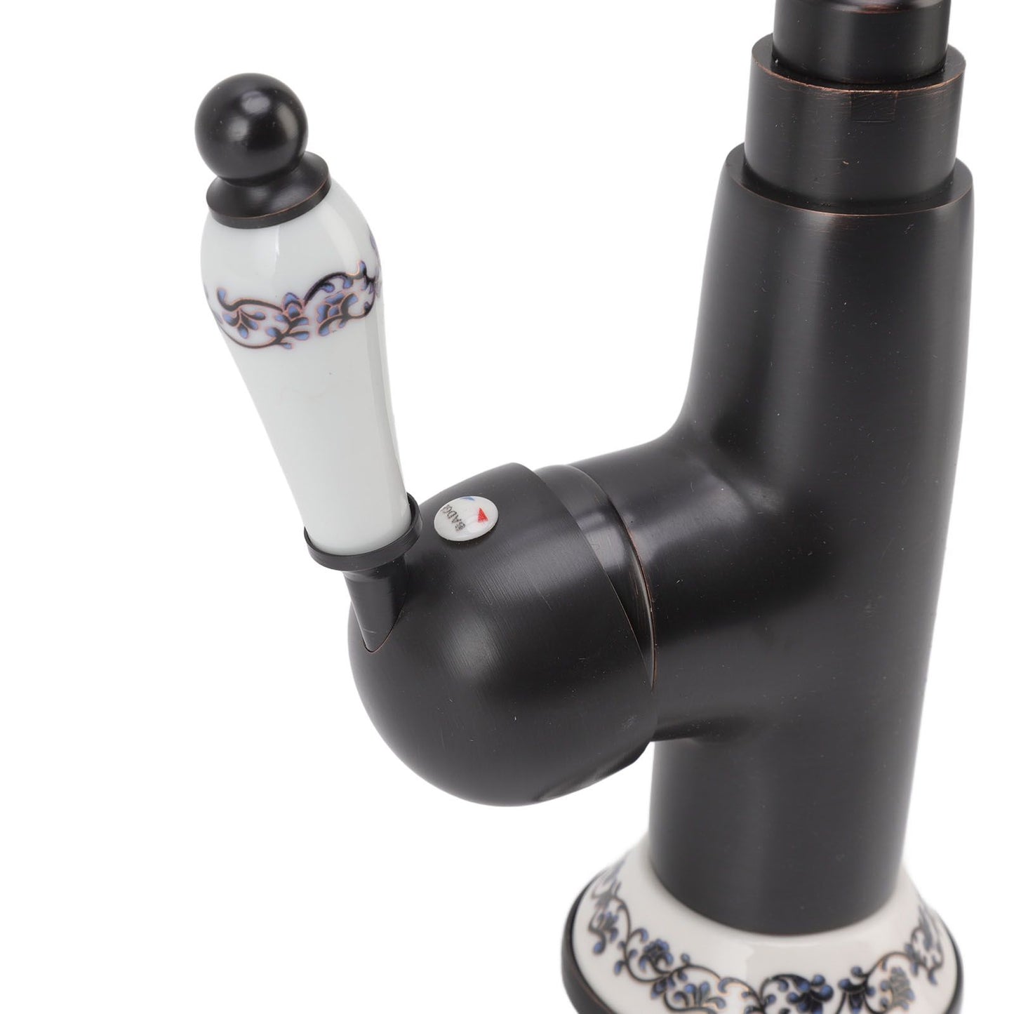 Antique Faucet Retro Style Porcelain Valve Long Spout Sturdy Brass Rotatable Antique Mixer Tap for Bathroom Kitchen