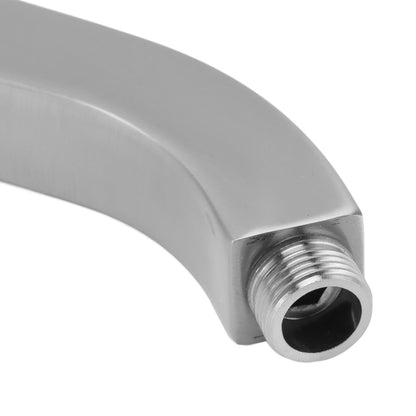 Shower Head Arm Square Brass Wall Mounted Rustproof 10in Shower Head Extension Arm for Bathroom Brushed