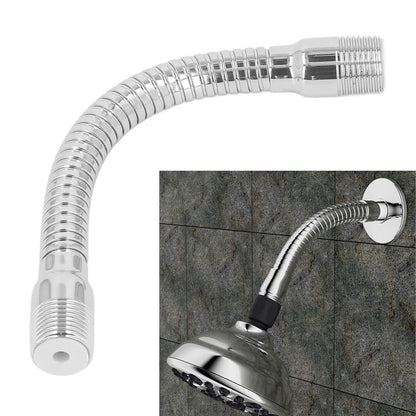 Adjustable Shower Head Extension Arm with Flange Rotating Swiveling Shower Head Arm for Bathroom