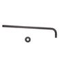 Shower Arm Stainless Steel Shower Head Extension Pipe Bathroom Shower Hardware Accessories Black 52cm