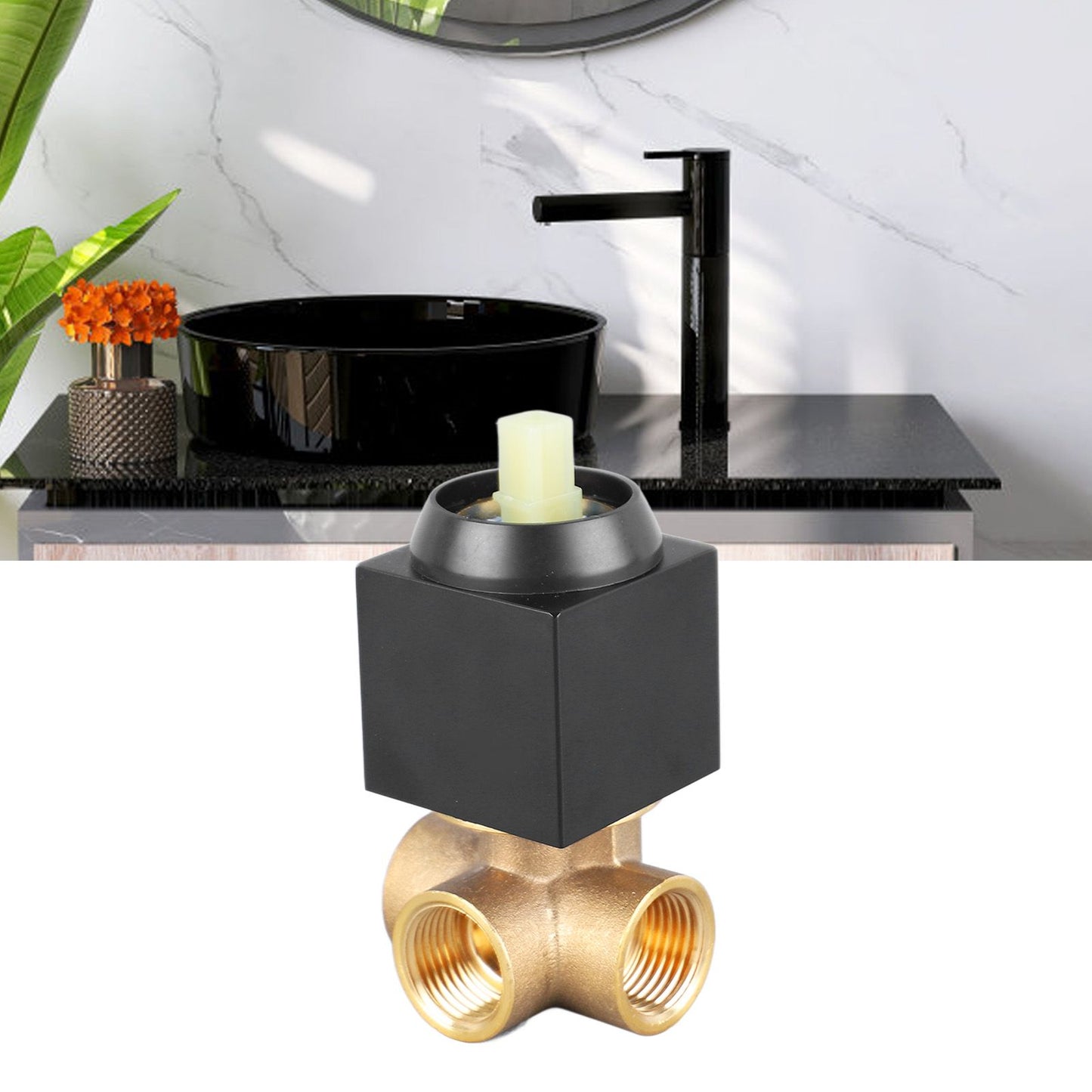 Shower Mixer Valve Wall Mount Concealed Rough In Kit Bathroom Tub Copper Faucet Single Function Square 3 Way Black