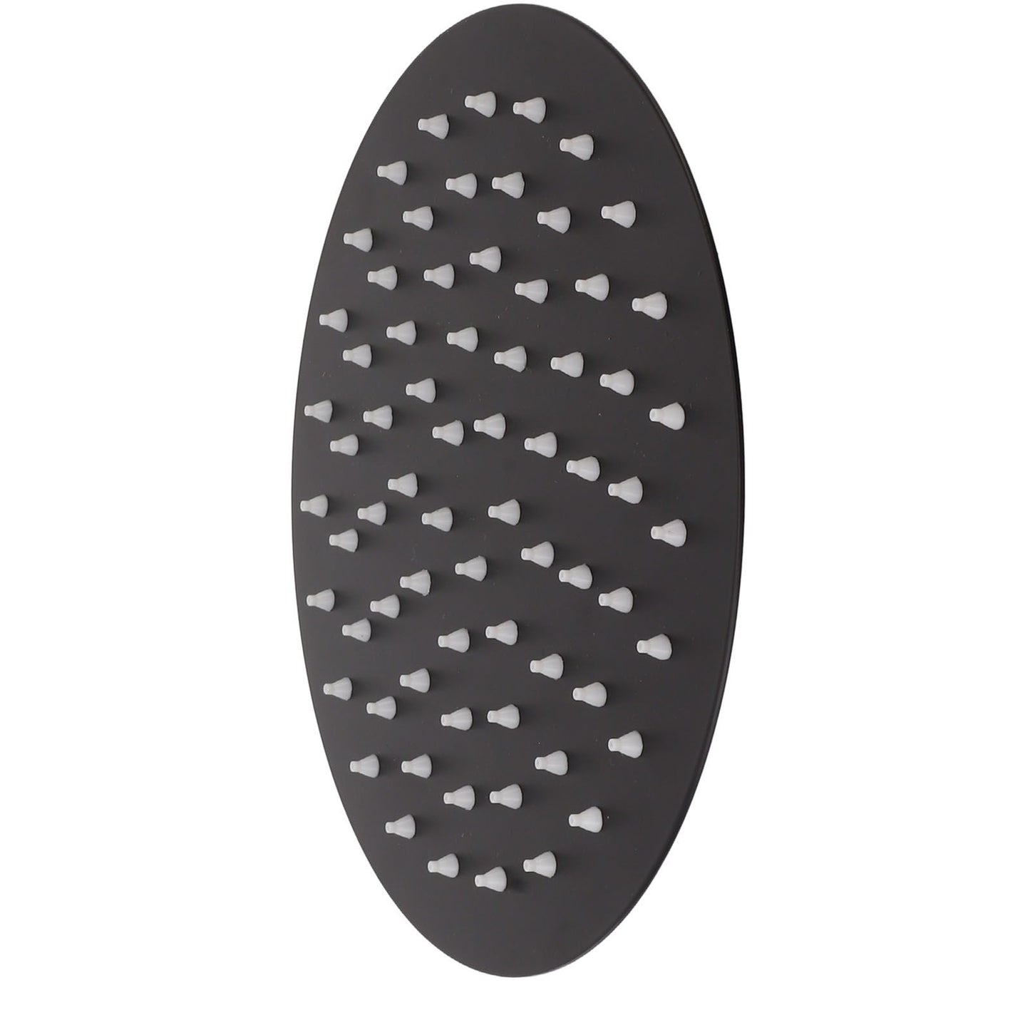 Ultra Thin Rainfall Shower Head Rain Waterfall Stainless Steel Fixed Showerhead Round Black 8in